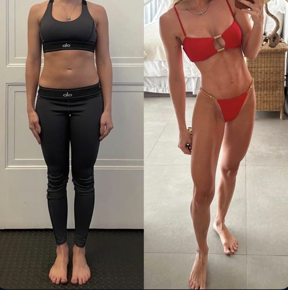 Antes e depois de aluna do João Pedro