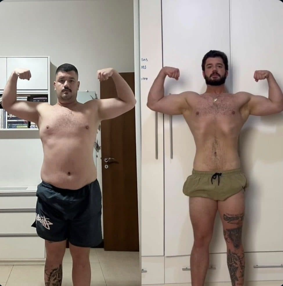 Antes e depois de aluno do João Pedro